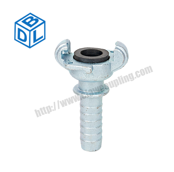 2 Lug Air Hose Coupling, 1" Female NPT X Universal Crowfoot, (Carbon Steel)