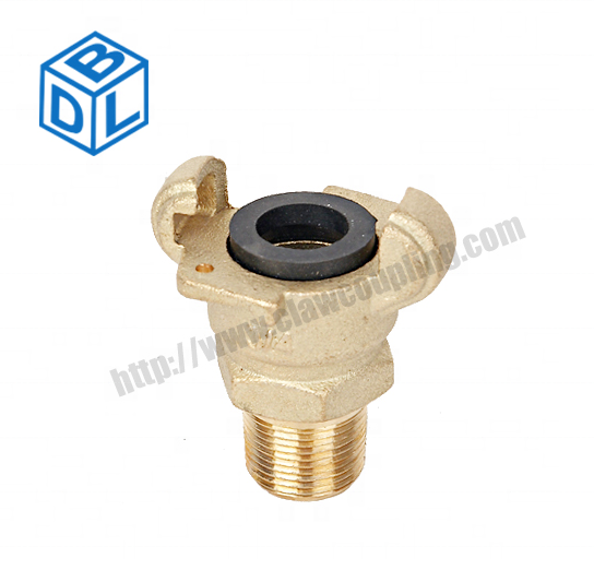 2 Lug Air Hose Coupling, 1" Female NPT X Universal Crowfoot, (Carbon Steel)
